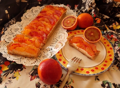 Blood orange tart