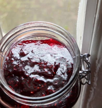 Homemade raspberry jam