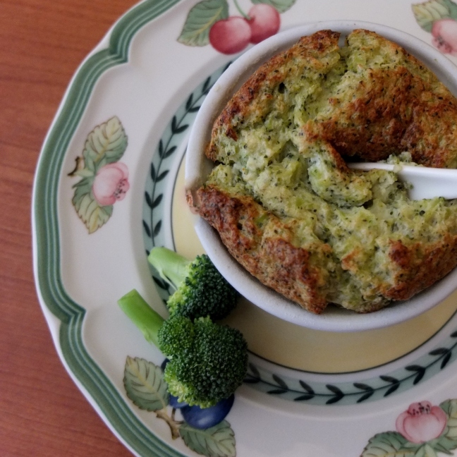 Broccoli and cheese soufflés