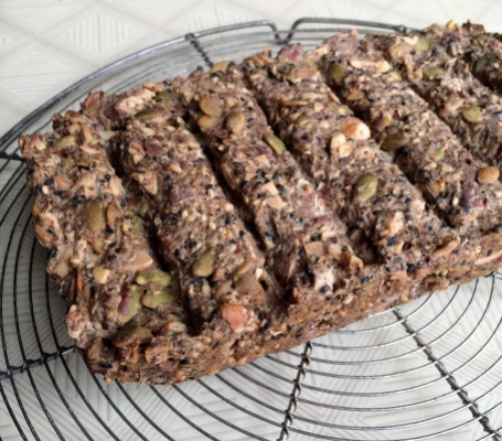 Beautiful seed and nut loaf made by Claudette