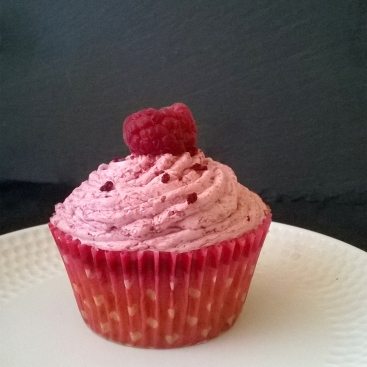 Ispahan raspberry, rose and lychee cupcakes