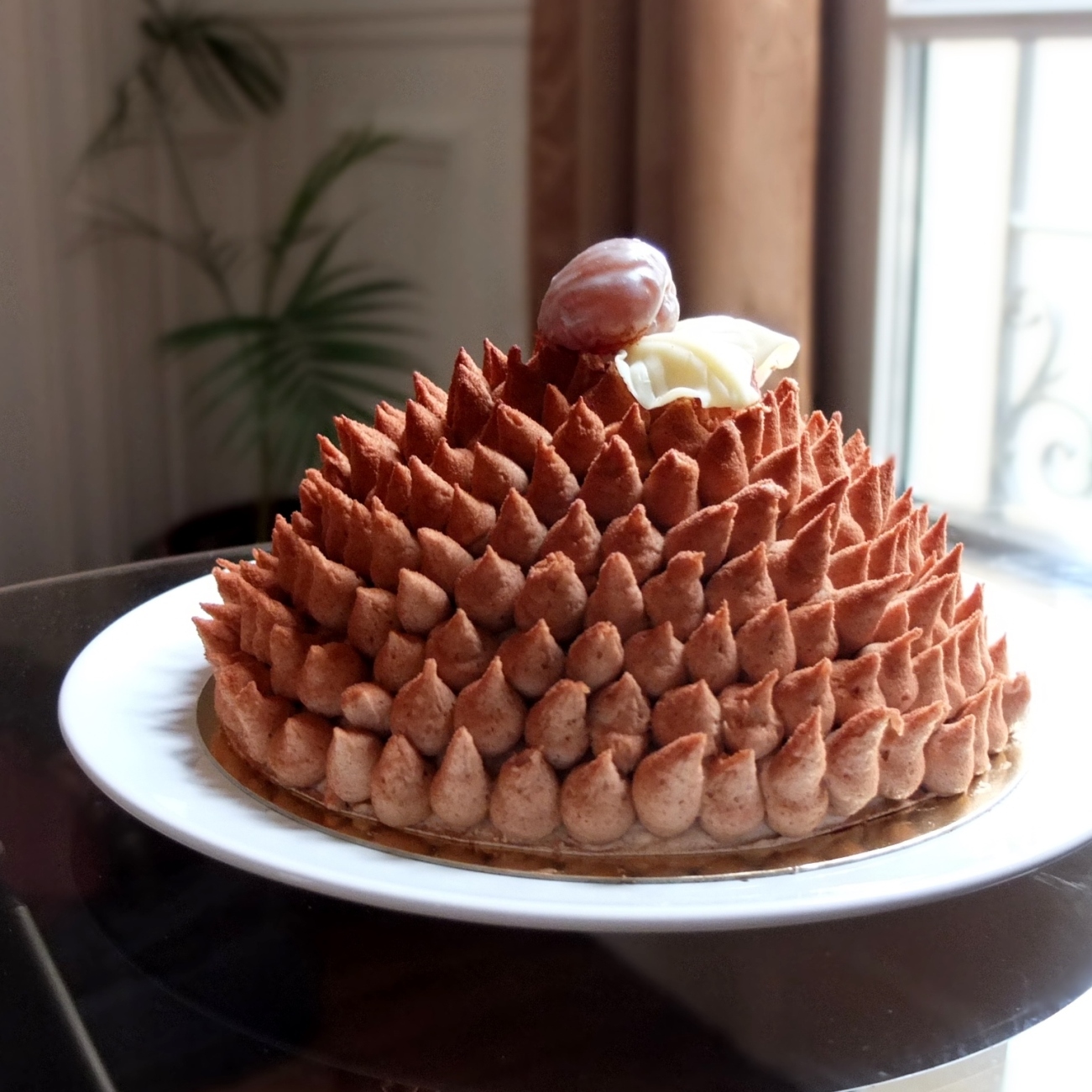 Chestnut hedgehog cake