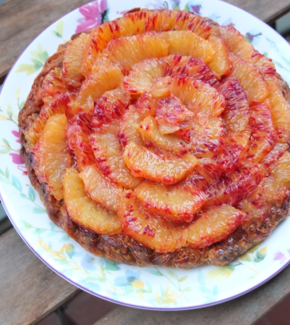 Easy blood orange frangipane tart