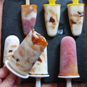 Apricot, kefir and marmalade ice lollies